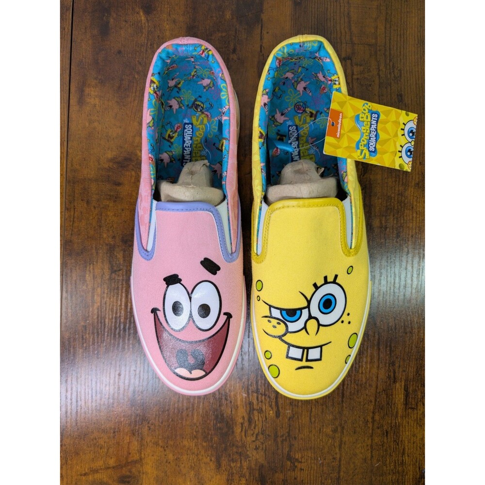 Spongebob & Patrick Slip On Canvas Shoes Women’s Size 9 1/2 NEW